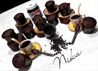 مافین موزی باخرده شکلات ومغزنوتلا