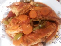 خورش مرغ باهویج وفلفل دلمه