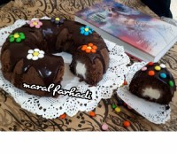 کیک بستنی با چیپس شکلاتی