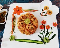 پلو سبزیجات با لوبیا قرمز