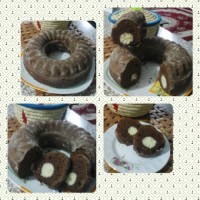 کیک شکلاتی سوپرایز نارگیلی