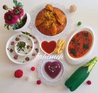 زرشک پلو با مرغ خوشمزه و سوپ جو