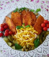 ناهار ظهر آدینه شنیتسل مرغ