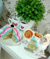 کیک ماهگرد ازدواجمون خودم پز