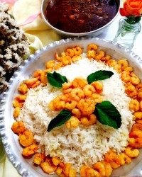 پلومیگو با قلیه میگو