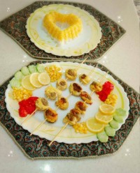 کباب دو رنگ رولی