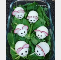 تزیین تخم مرغ صبحانه