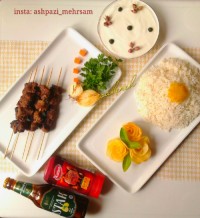 کباب گوشت گوساله با سس بالزامیک