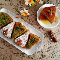 کیک باقلوا گردویی