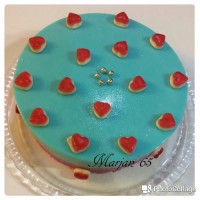 روکش کردن کیک با ژله بستنی