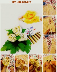 آموزش گل با نان لواش