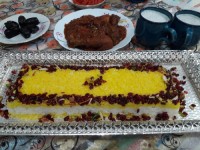 چلو مرغ زعفرانی