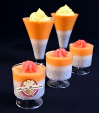 دسر پرتقال با تخم شربتی