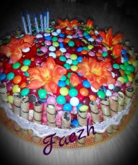 کیک تولداقای همسری که خیلی خوشمزه بود