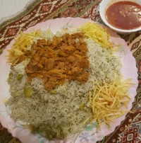 چلو گوشت خوشمزه من .جای همه خالی