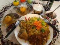 شام امشب هویج پلو بامرغ زعفرانی