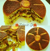 ته چین قارچ و بادمجان