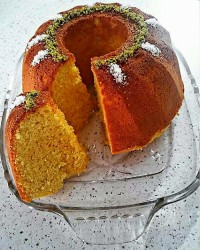 کیک هل وگلاب وزعفرون