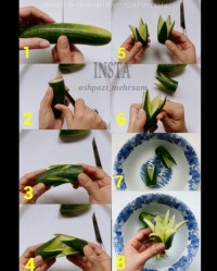 آموزش گل با خیار