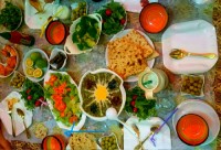 سفره شام من درکناربهترین دوستم