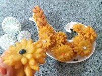 خاگینه گل مینا و گیس باف.