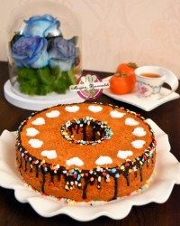 کیک خرمالو و گردو