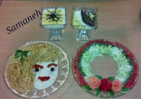 ماکارونی با سالاد شیرازی