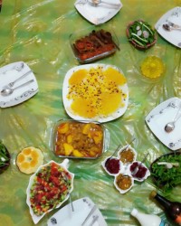 سفره ی مهمونی امروز نهار