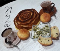 کیک دوتخم مرغی کشمشی