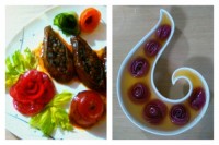 بادمجان و گوجه شکم پر