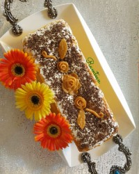 کیک پرتقالی با سس مخصوص