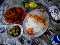 اینم نهار امروزم خونه دوست عزیزم