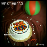 کیک فوتبالی عجله ای امروزم