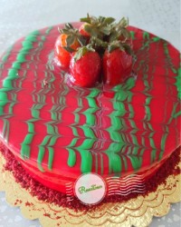 روکش کردن کیک با ژله بستنی