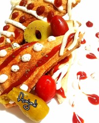اسنک گوشت و قارچ