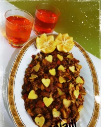 خوراک گوشت و قارچ