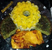 سبزی پلو با ماهی و کوکو سبزی