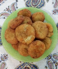 کروکت سیب زمینی با کوکتل گوشت