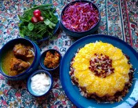 زرشک پلو با ماهیچه