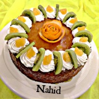 کیک پرتقالی با سس مخصوص