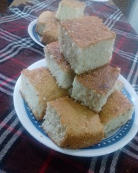 کیک ارده وکنجد خوشمزه