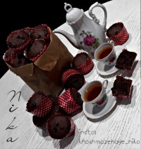 مافین موزی باشکلات چیپسی ومغزنوتلا