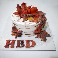 کیک با تم پاییز