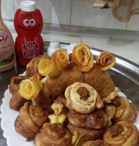 پیراشکی گل رز بدون فر