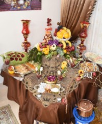 میز شب چله خواهر زاده ام