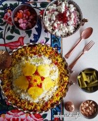 انار پلو با مرغ