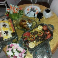 اینم تدارکات میز شام عروس خانم