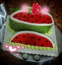 کیک هندوانه ایی یلدایی