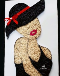 تزیین تخمه سفید و سیاه