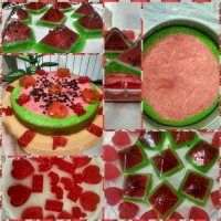 ژله وکیک هندوانه ای پاستیل